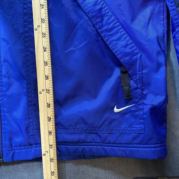Nike Mens Full-Zip Blue/Black Fleece Lined Windbreaker Jacket Size Large - Picture 11 of 12